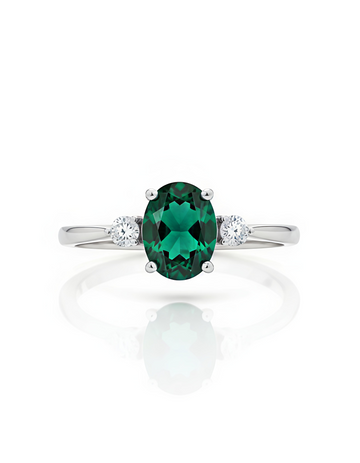 Green Cubic Zirconia Promise Ring for Women | Elegant Alloy Ring
