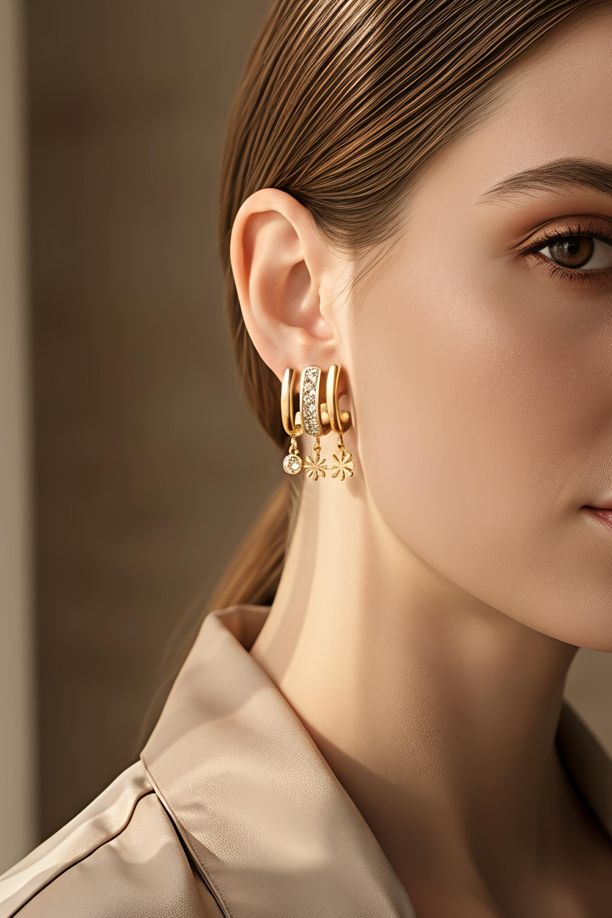 Shimmer Hoop Earrings