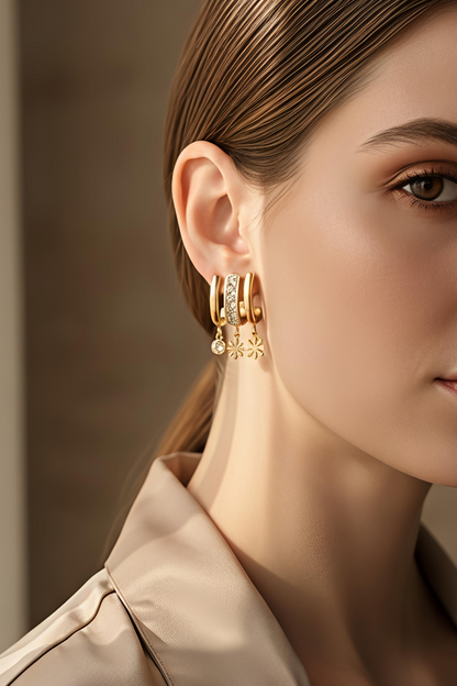 Shimmer Hoop Earrings