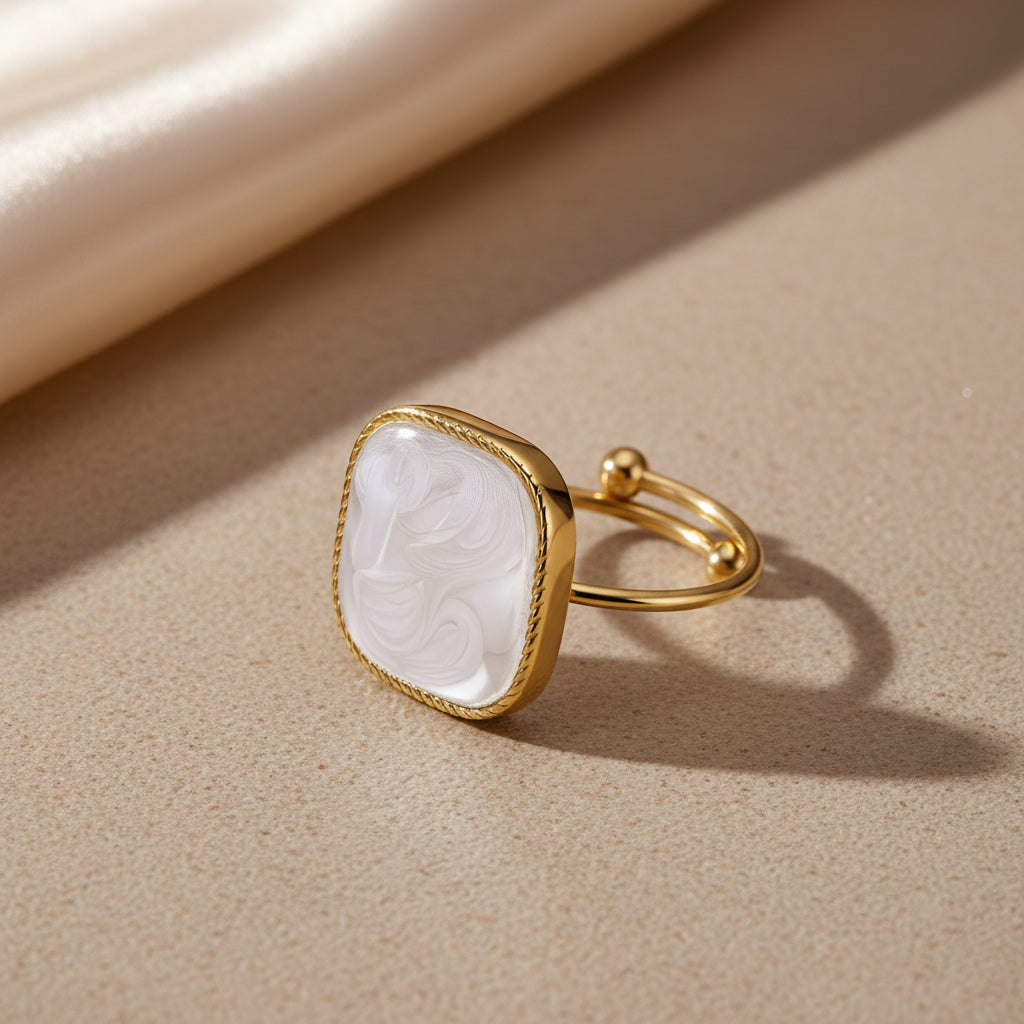 White Square Ring