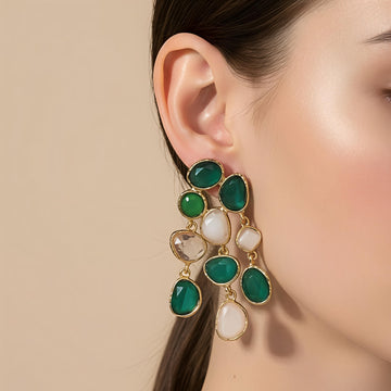 Emerald Luxe Drop Earrings