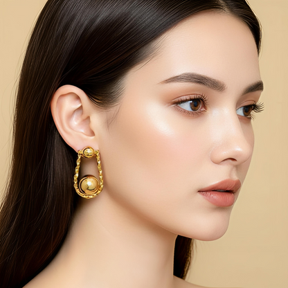 Fulijia 14K Gold-Plated Stainless-Steel Earrings | Minimalist Luxury Jewelry