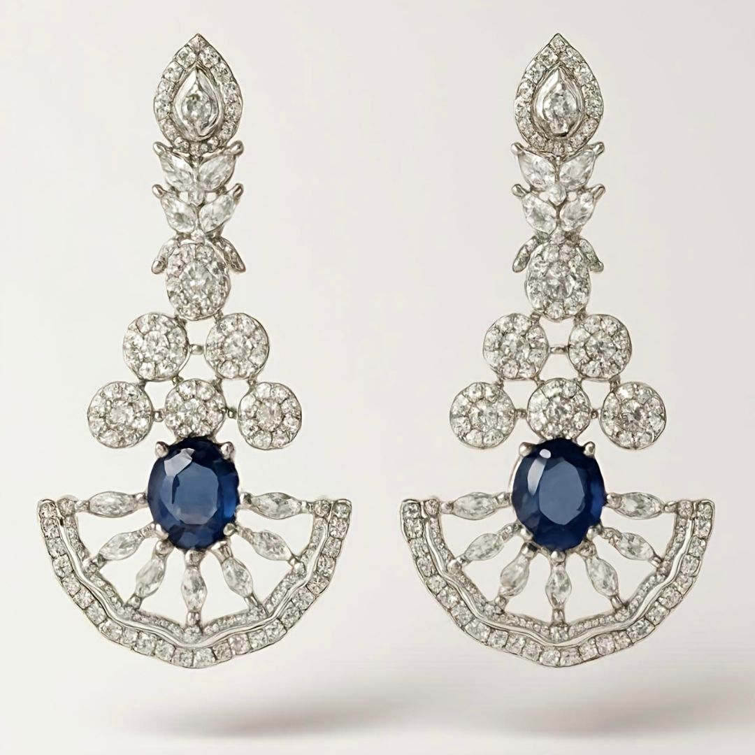 Sapphire Long Earrings