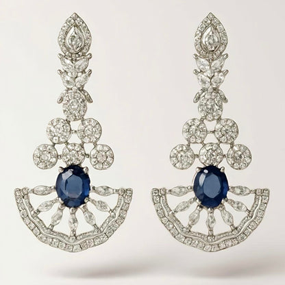 Sapphire Long Earrings