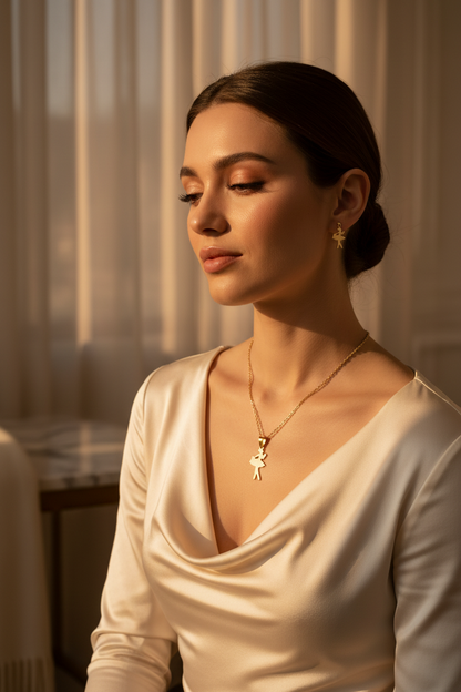 Angel Twin Necklace Set