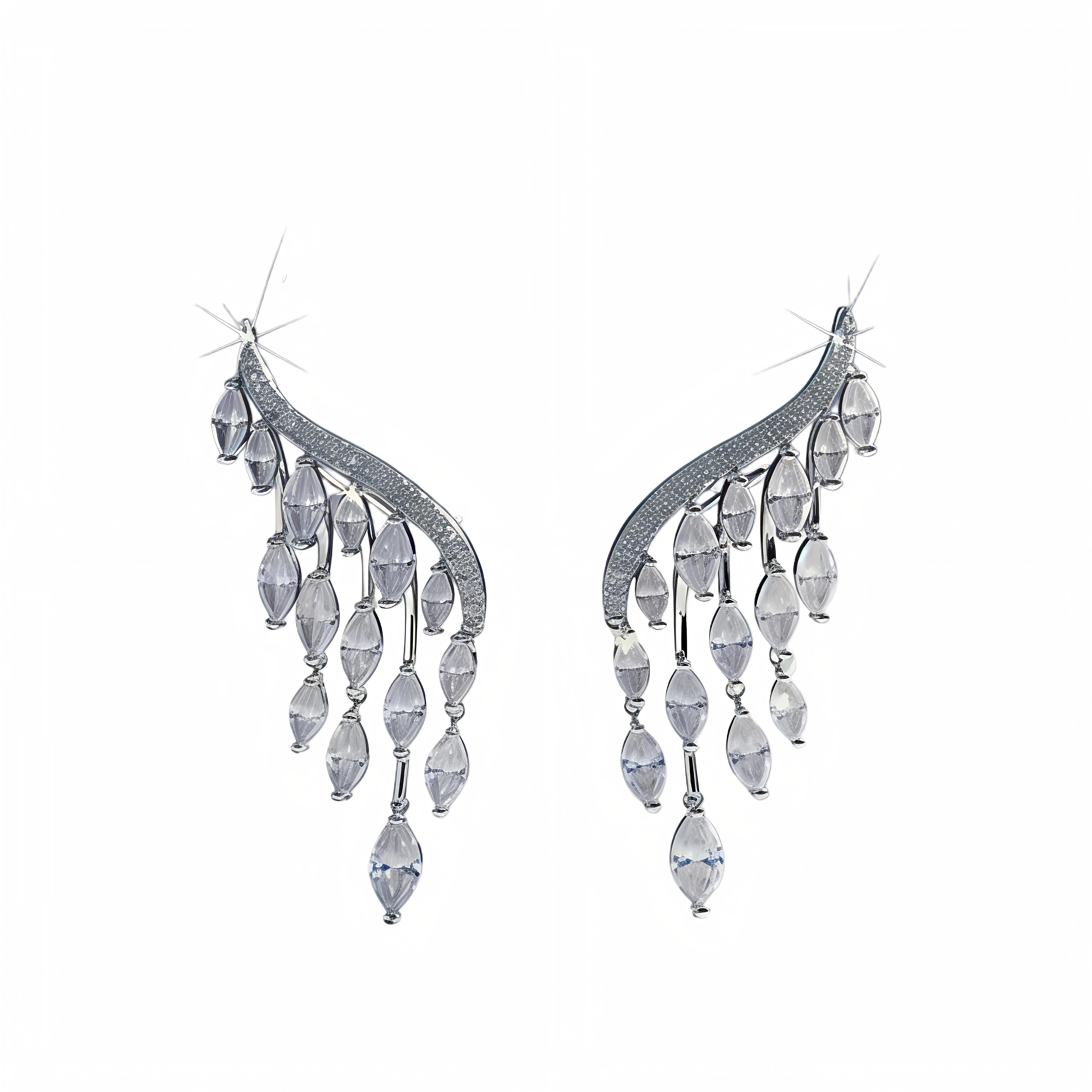 ☀️Luxury Sundrop | Marquise-Cut Cubic Zirconia Luxury Dangle Earrings