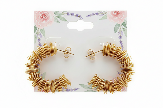 18K Gold-Plated - Stainless Steel Minimalist Hoops