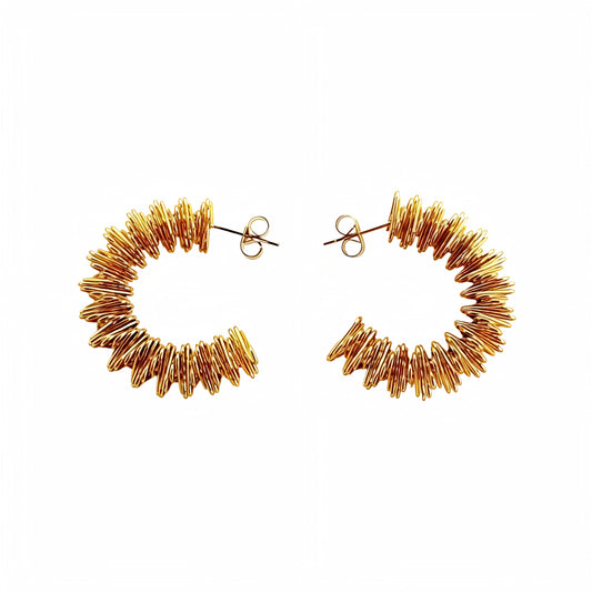 18K Gold-Plated - Stainless Steel Minimalist Hoops