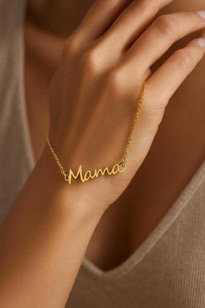 Mama Love Necklace – 18K Gold Plated 304 Stainless Steel Mama Pendant Necklace