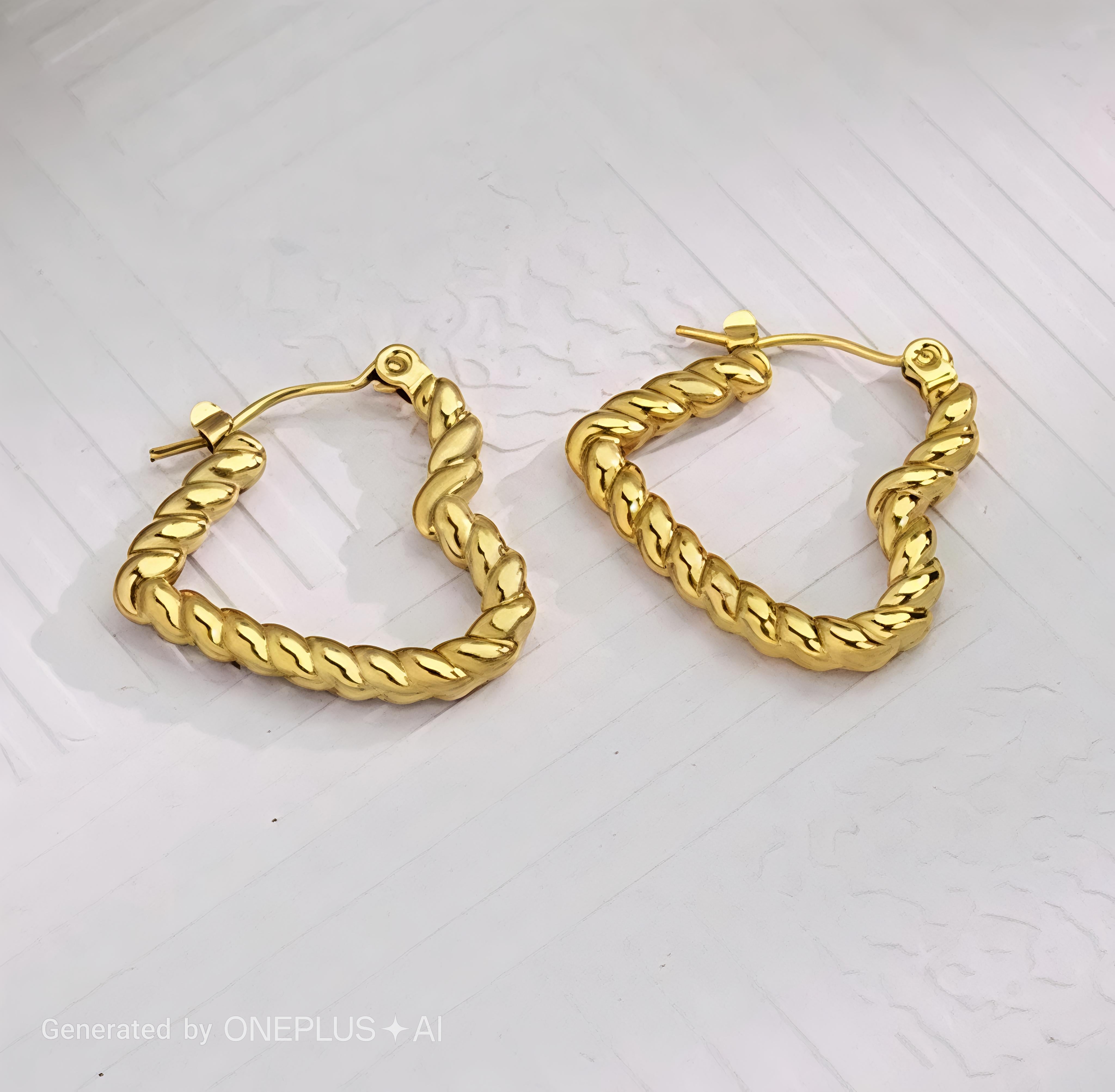 Golden Rope Hearts