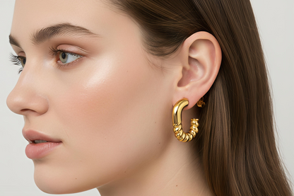 Spiral Hoop Earrings