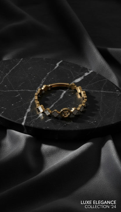 Signature Gold-Plated Stainless-Steel Bangle – Elegant & Luxurious