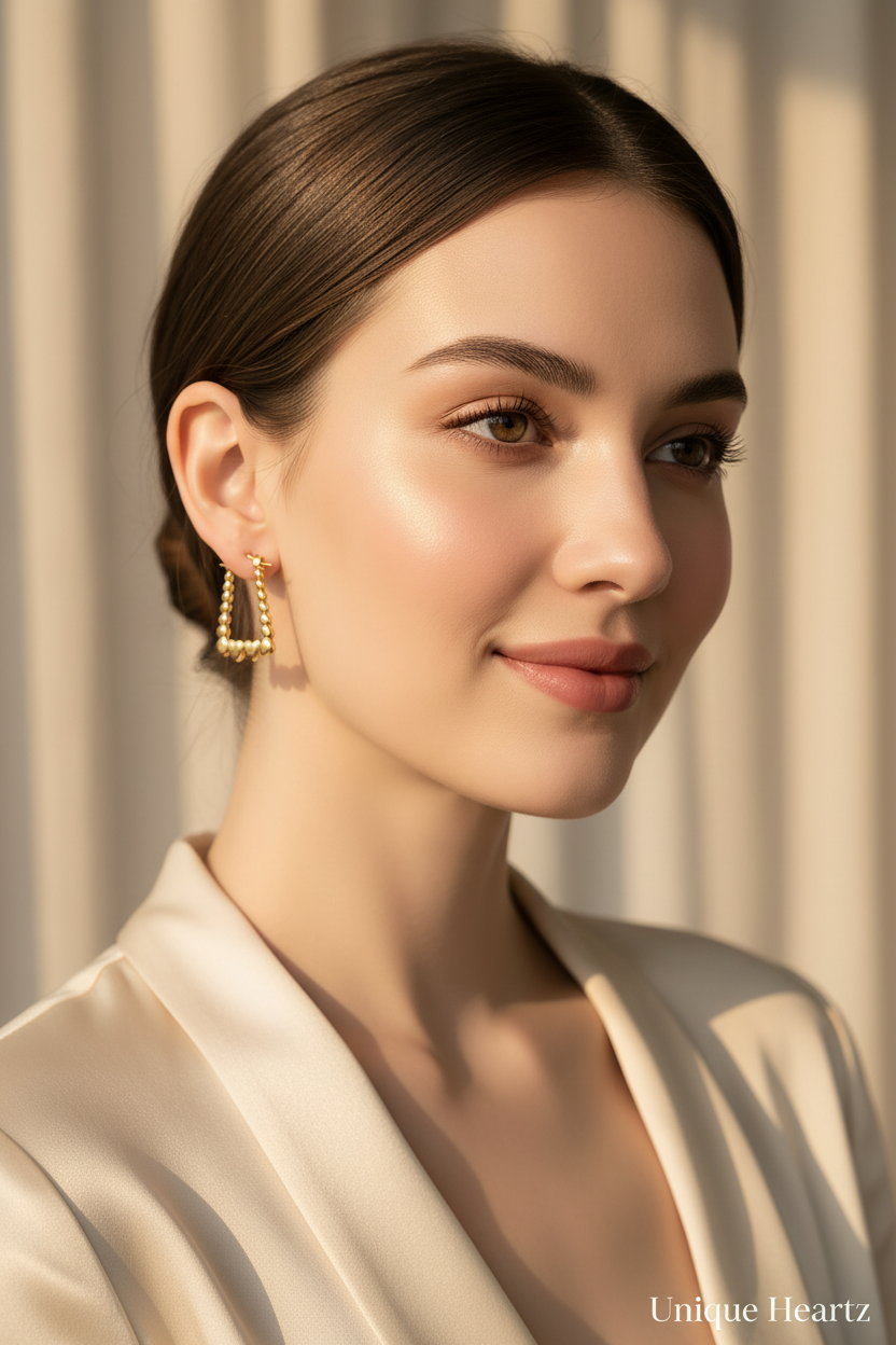 Heart & Square Hoop Earrings