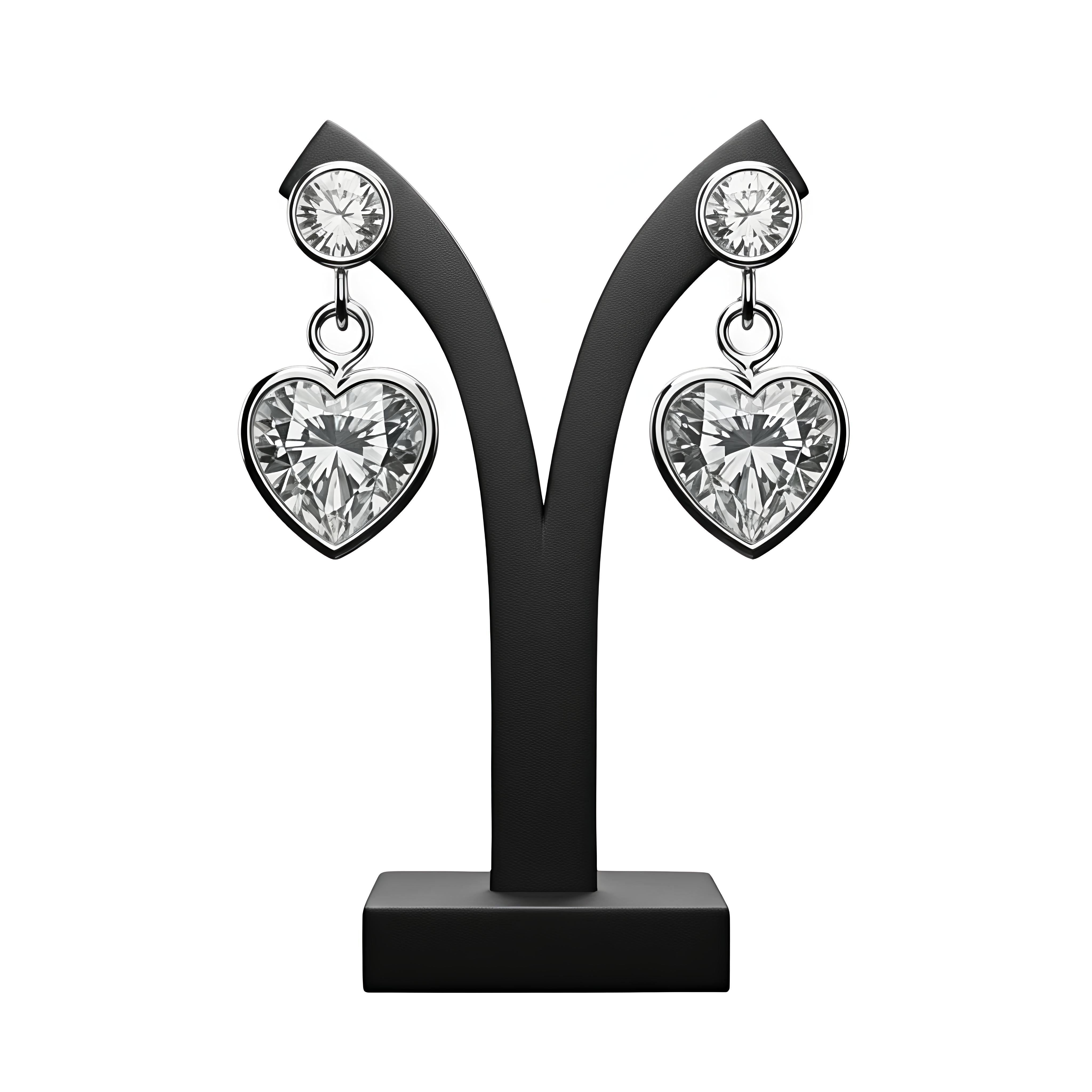 Silver-Plated Zircon Earrings for Women | Minimalist Luxury Jewelry