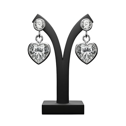 Silver-Plated Zircon Earrings for Women | Minimalist Luxury Jewelry