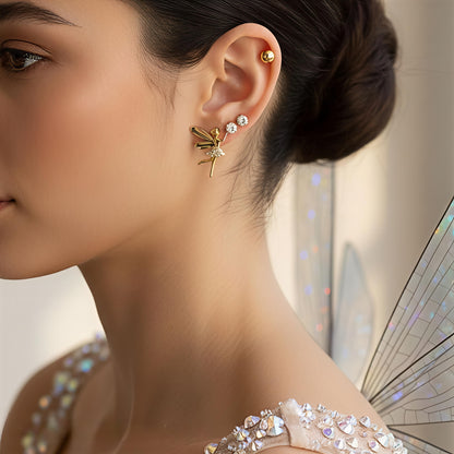 Angel Stud Earrings for Women | Stainless Steel Minimal Everyday Jewelry