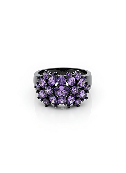 Violet Rhinestone Ring for Women | Copper Fashion Jewelry