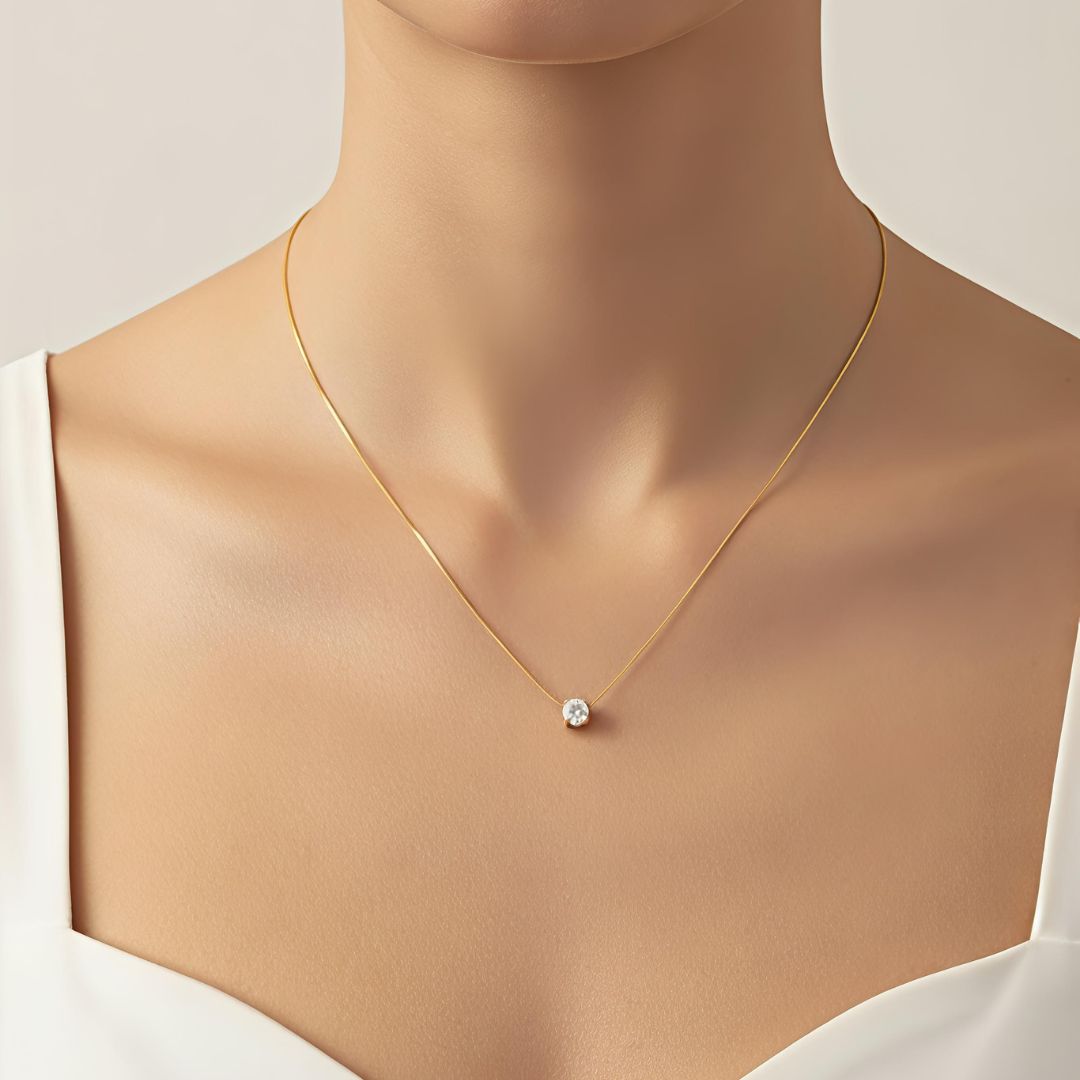 Axis Single Stone Necklace
