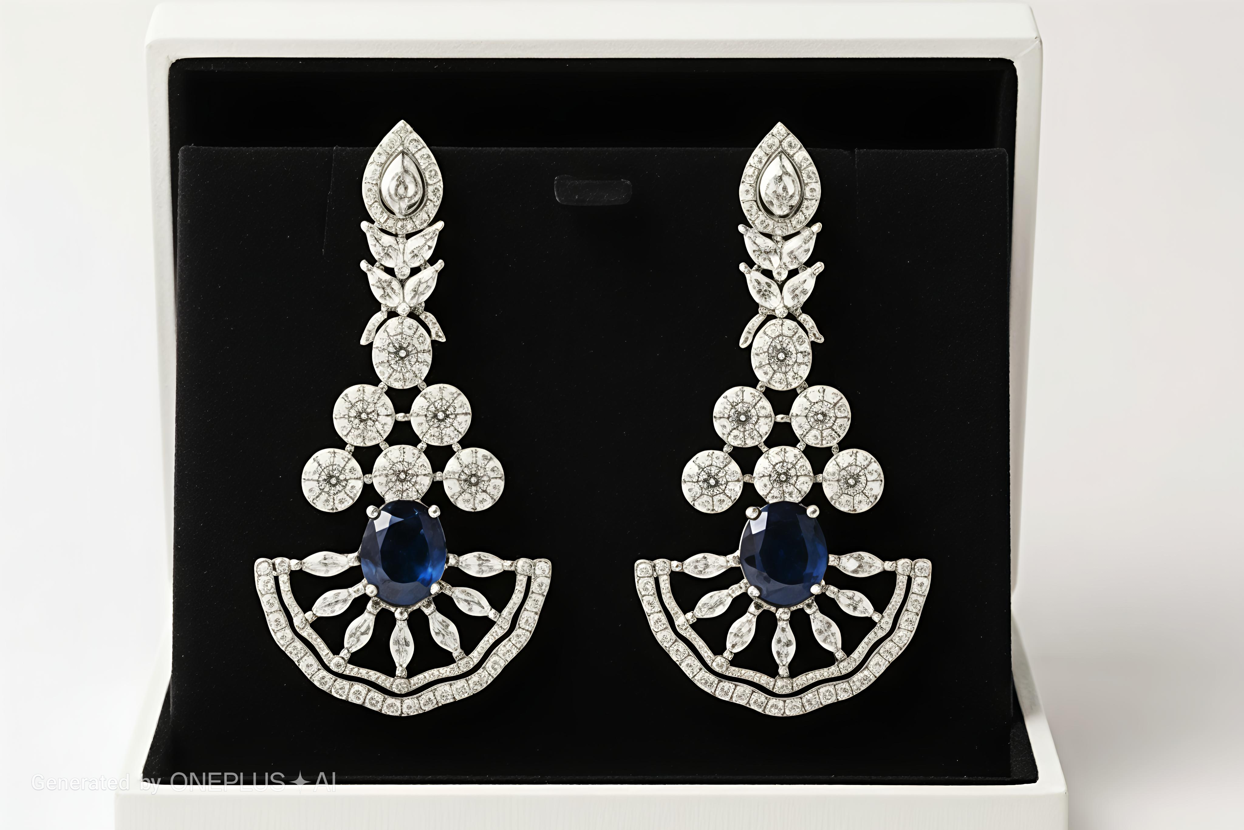 Sapphire Long Earrings
