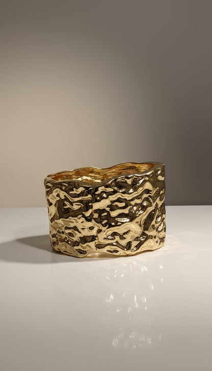 Rugg Stainless-Steel Cuff – Bold, Textured, and Timeless