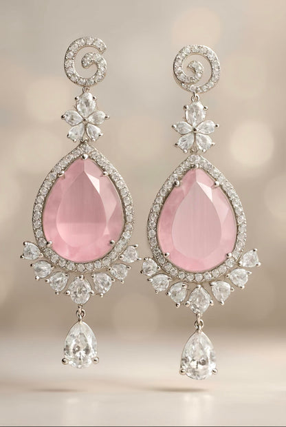 Dangling Earrings- Blush Pink
