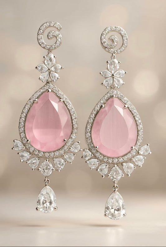 Dangling Earrings- Blush Pink