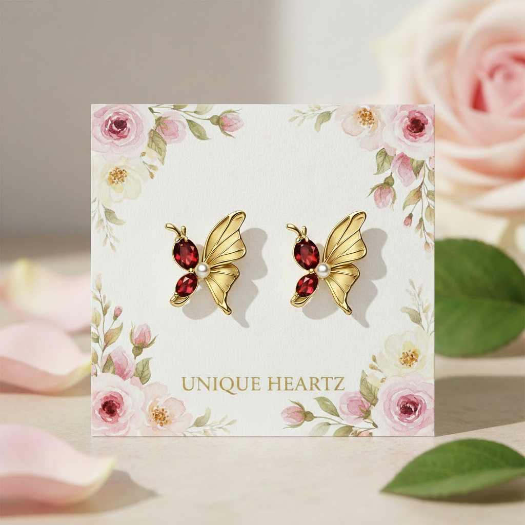 Scarlet Wings Studs