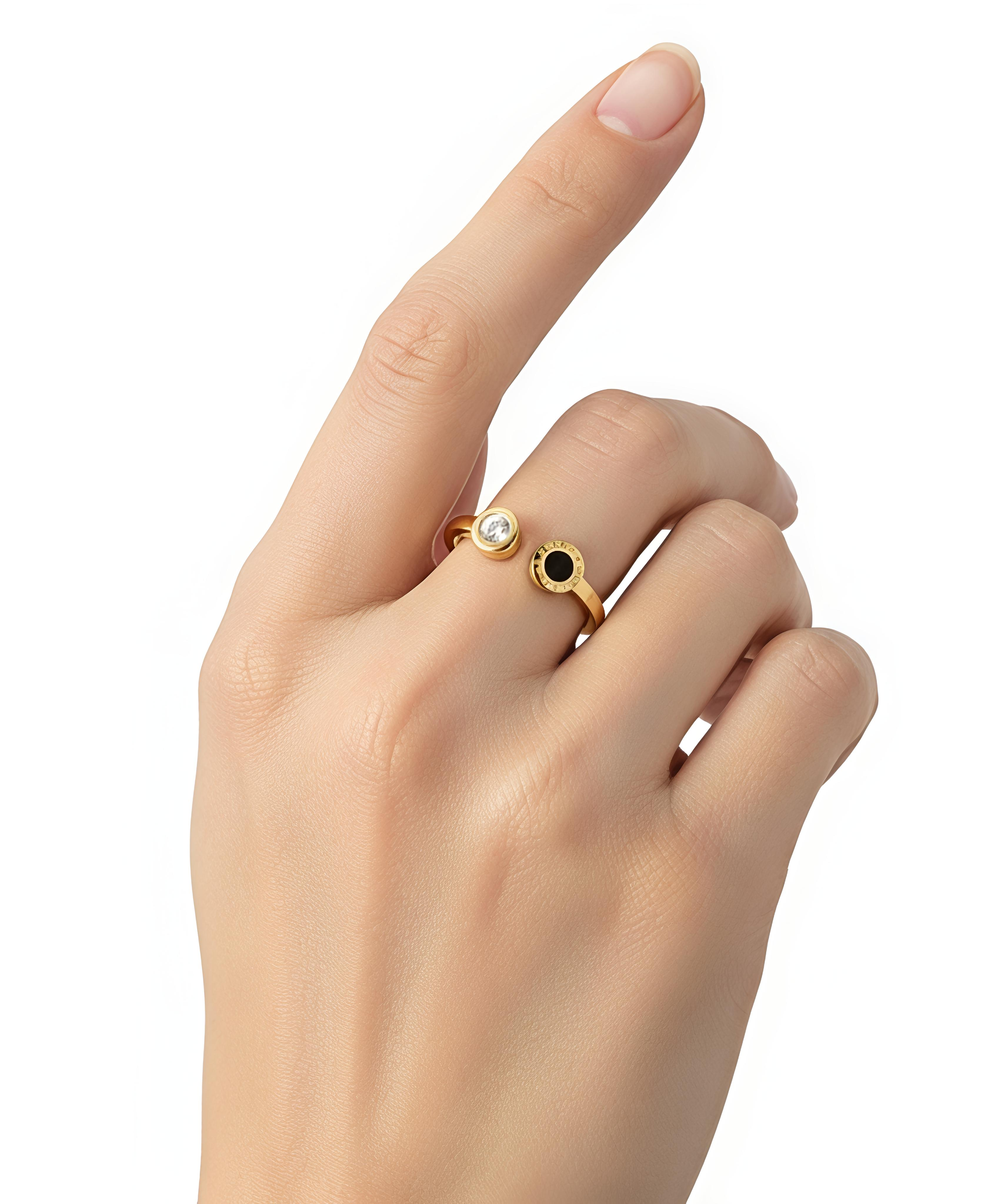 Cubic Zirconia Stainless Steel Ring for Women | Valentine Gift Jewelry