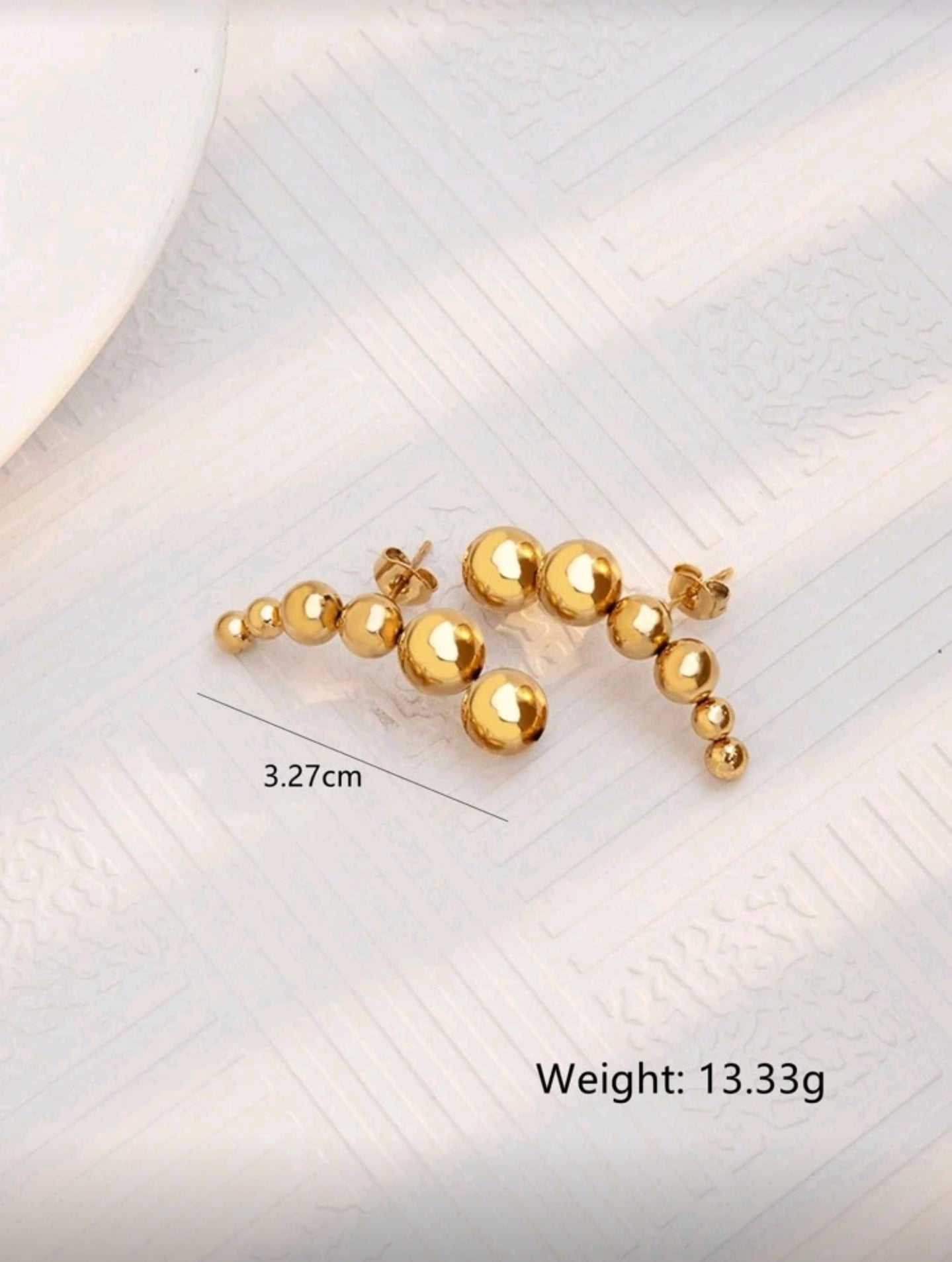 ✨Style Stud - 18K Gold-Plated Pea-Shaped Stainless-Steel Earrings