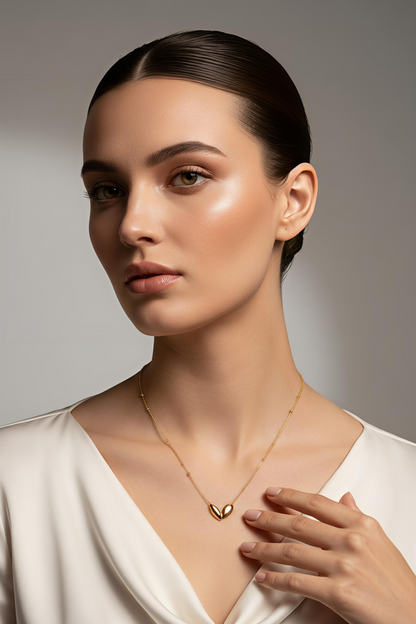 Stainless Steel Everyday Wear Necklace Set - Heart Edition