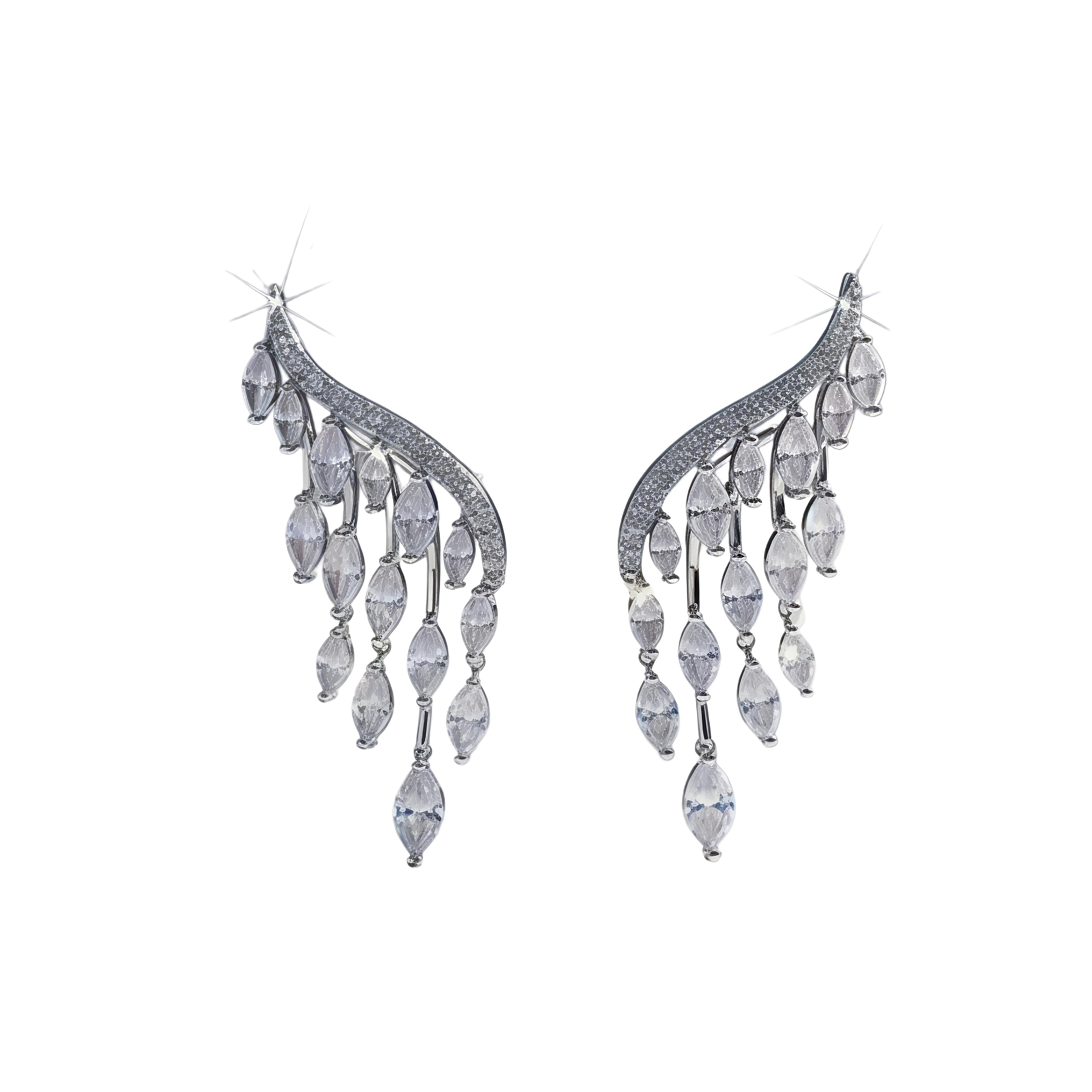 ☀️Luxury Sundrop | Marquise-Cut Cubic Zirconia Luxury Dangle Earrings