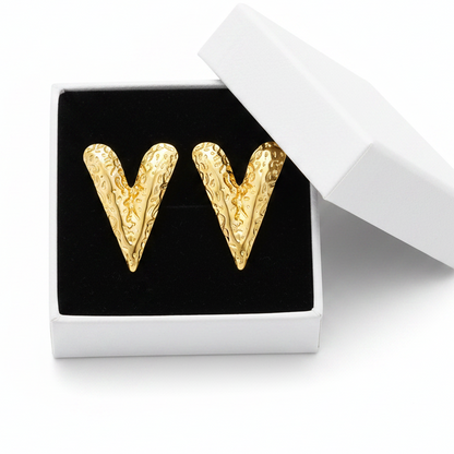 18K Gold Layered Necklace & Statement Earrings Set | Stainless Steel Daily Wear Combo