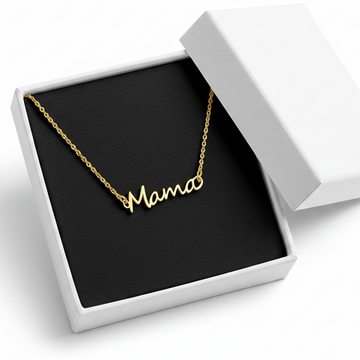 18K Gold Plated 304 Stainless Steel Mama Pendant Necklace