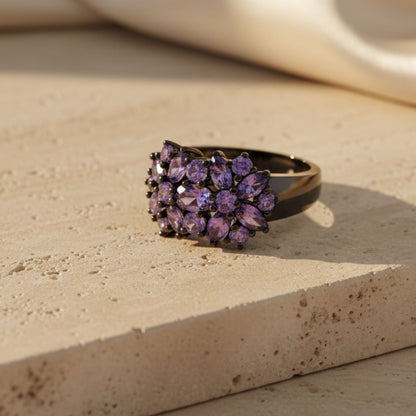 Violet Rhinestone Ring