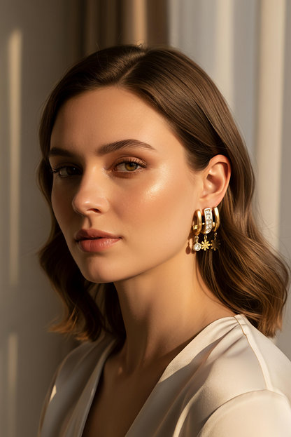 Shimmer Hoop Earrings