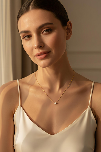 Axis Single Stone Necklace