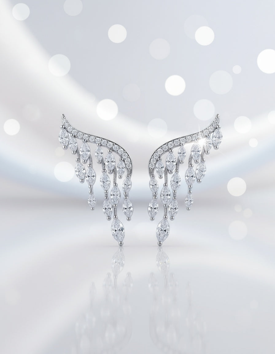 ☀️Luxury Sundrop Earrings - Marquise-Cut Cubic Zirconia Luxury Dangle Earrings