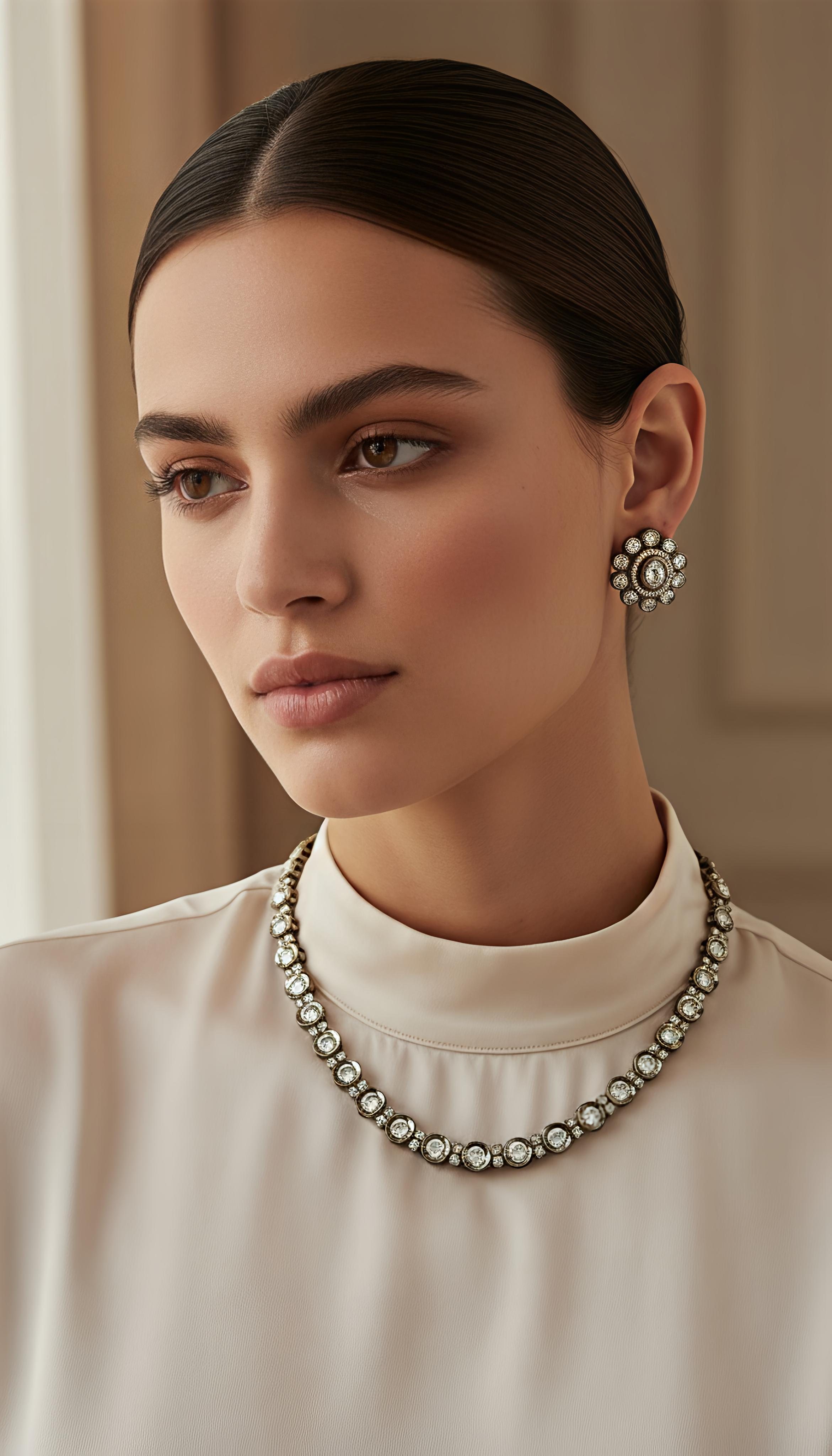 Traditional Indian Royal Radiance Stone Necklace – Dipped in Gold & Elegance