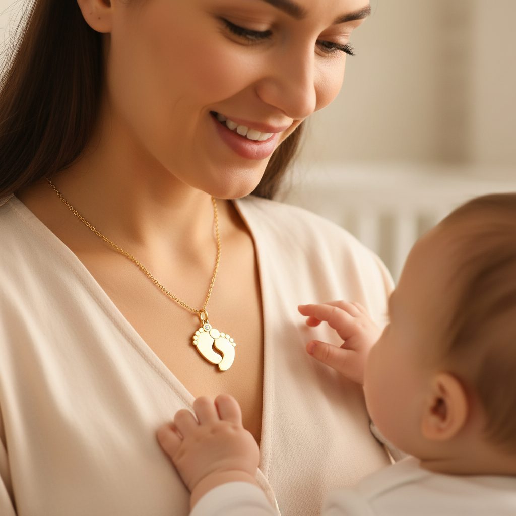 18K Gold Plated in 304 Stainless Steel - Perfect Gift for a Mom